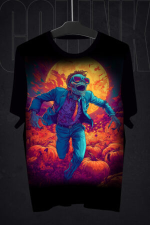 Skull Runner – Pumpkin Panic Tee